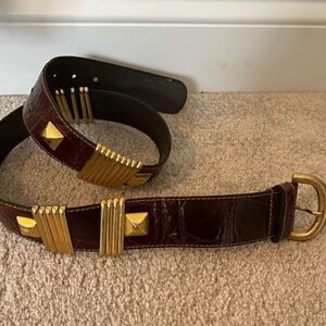 Furla | Accessories | Furla Khaki Leather Waist Belt | Poshmark display picture 3